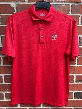 Oxford America Valdosta State University Men’s M Short Sleeve Red Golf Polo P4